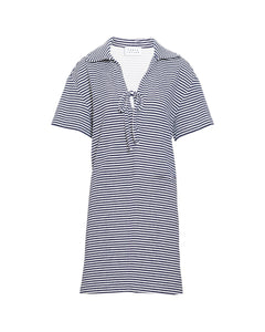 Joni Dress in Maritime Blue & Cream Multi