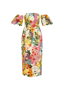 Josephine Convertible Midi Dress in Midnight Meadows