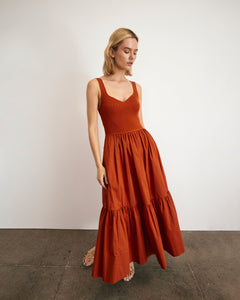 Josephina Dress in Brick