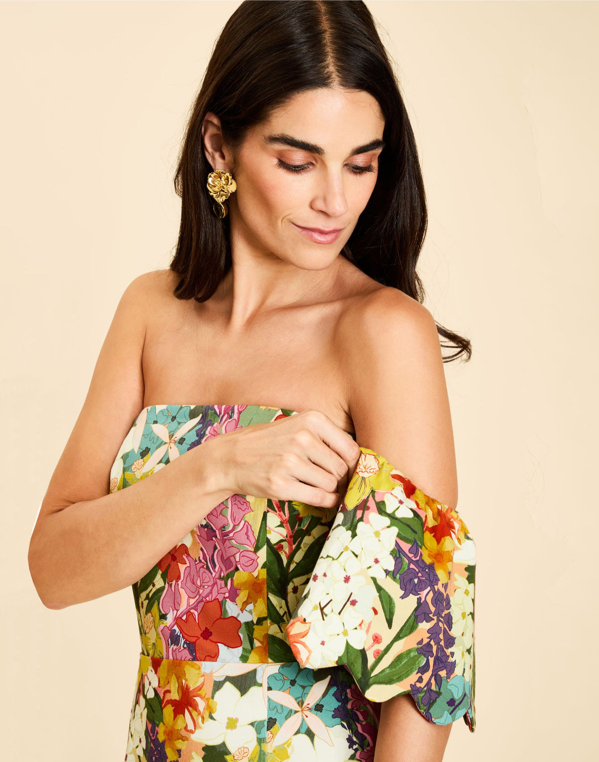Josephine Convertible Midi Dress in Midnight Meadows