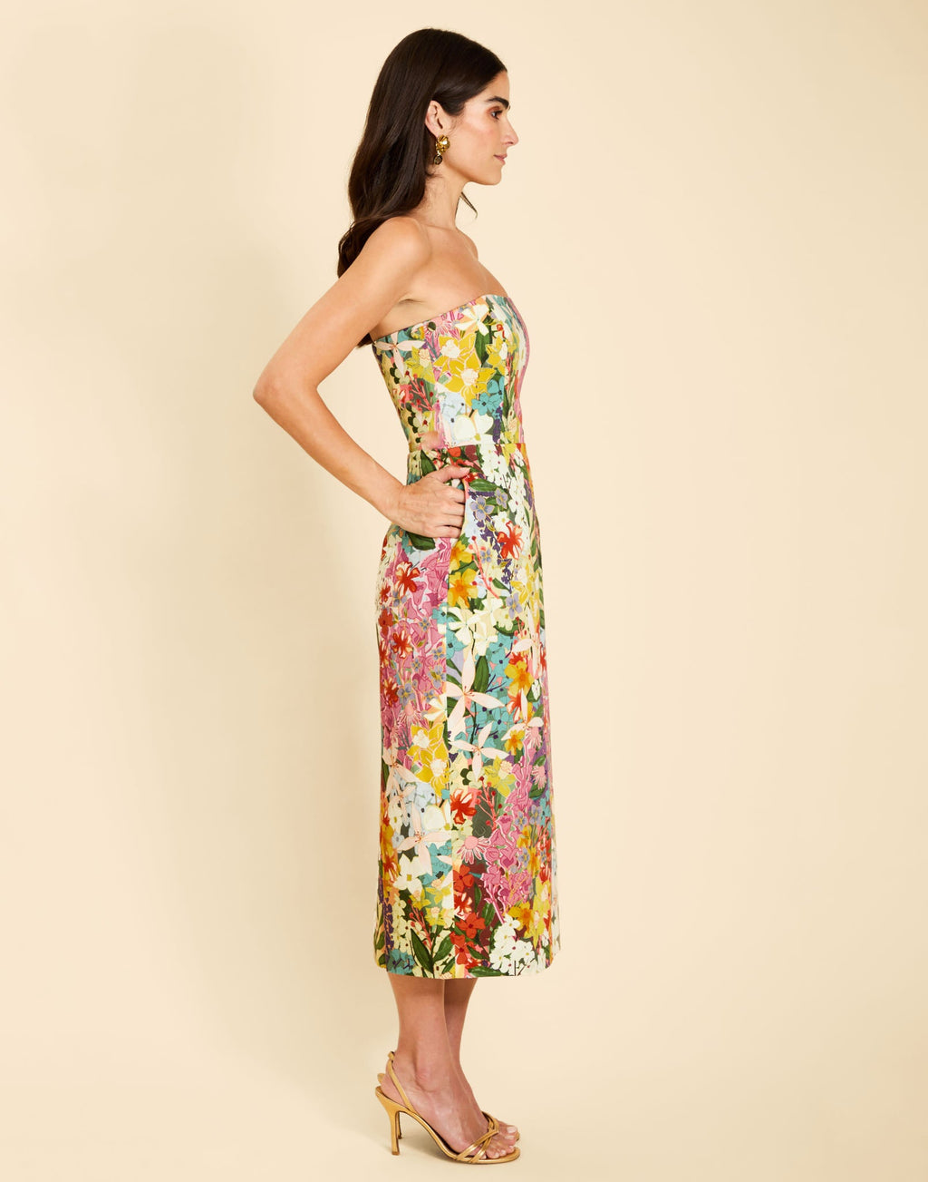 Josephine Convertible Midi Dress in Midnight Meadows