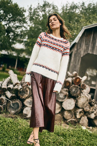 Josie Sweater in Cream Fairsle
