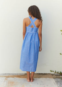 Jossie Blue Linen Nightdress