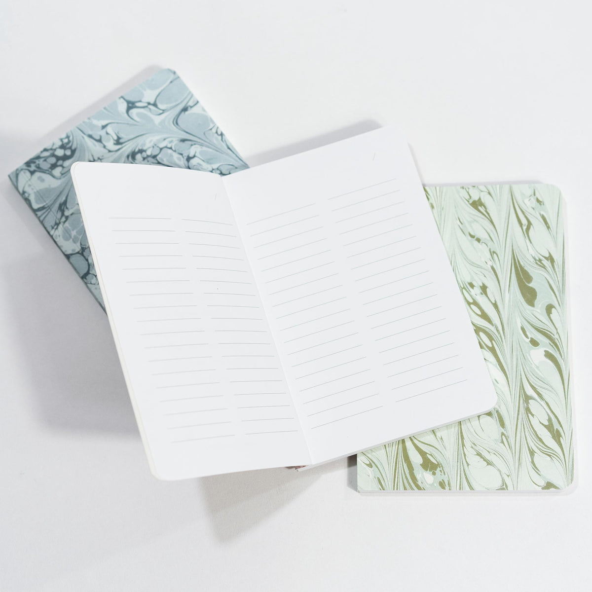 Decorative Marble Pocket Journals, Set of 3