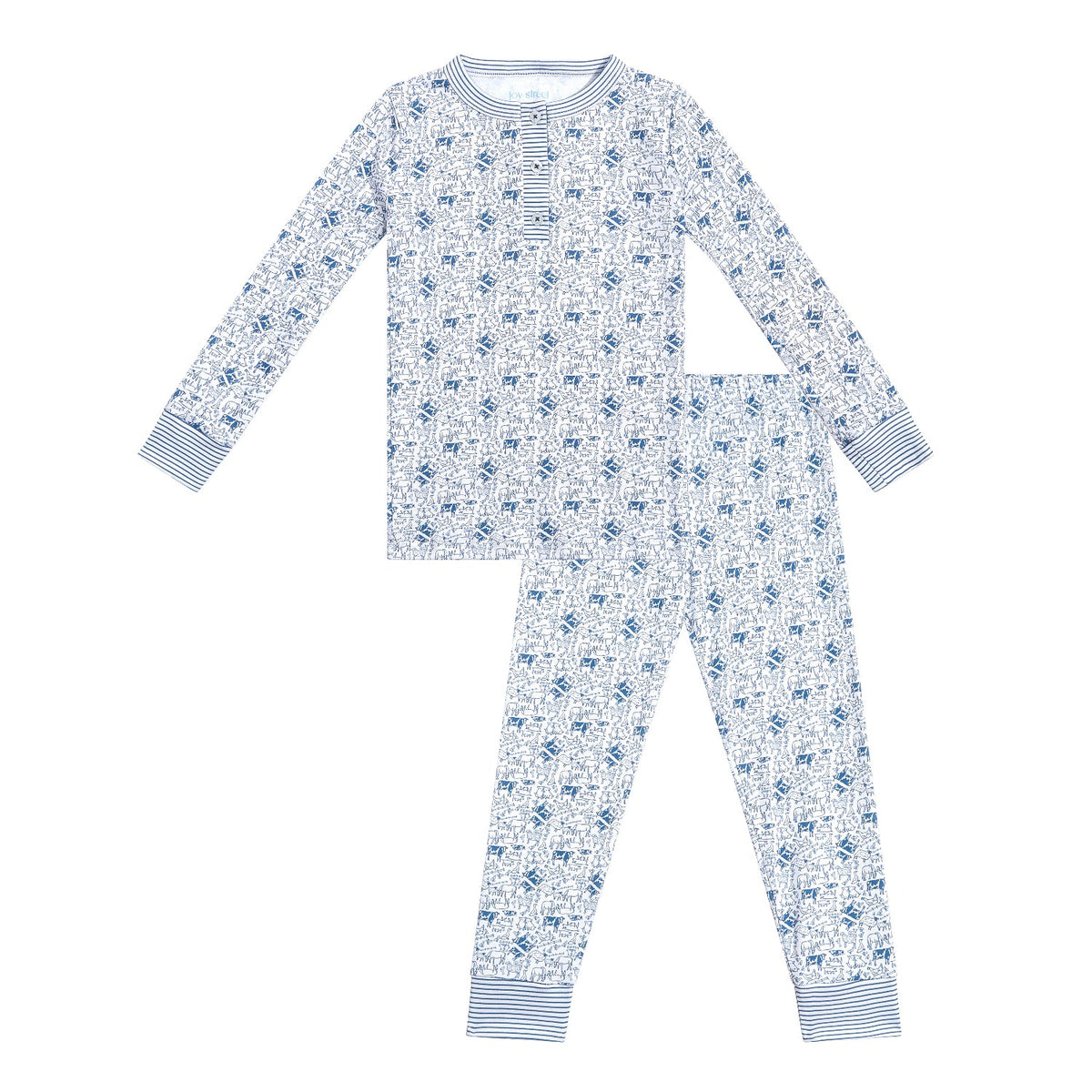 Farm Kids Henley Pajamas, Set of 2