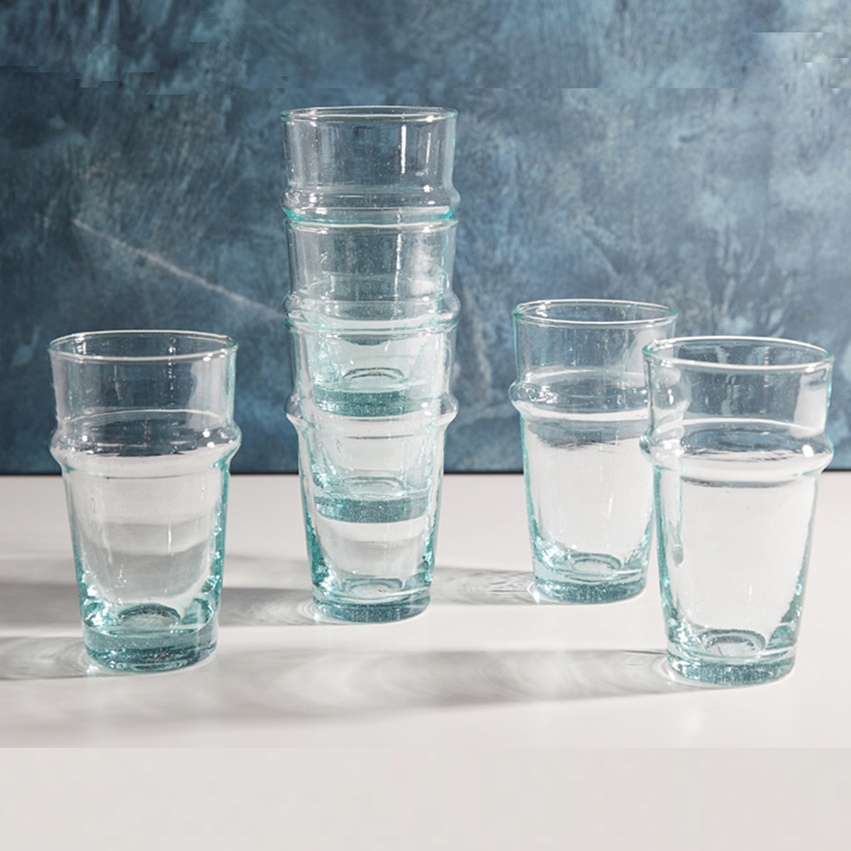 Moroccan Beldi Glassware, Set of 6