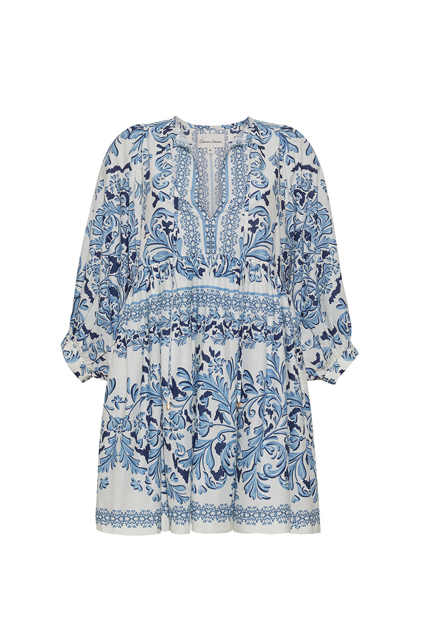 Jude Mini Dress in Saltaire Light Blue