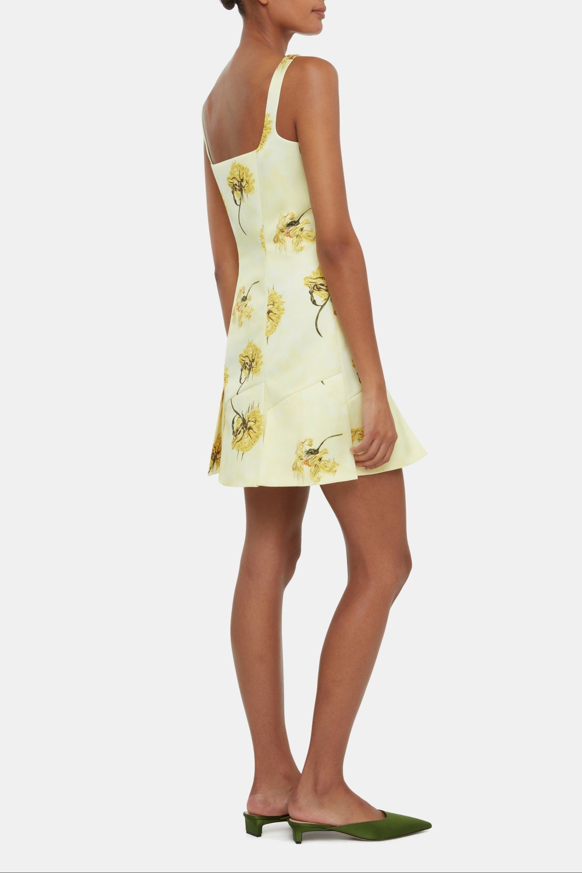Jueelee Mini Dress In Yellow Floral Printed On Lemon Genzianella | Emilia Wickstead