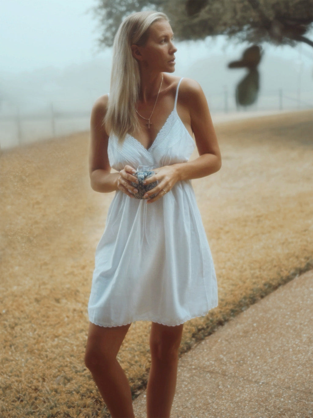 Julie White Cotton Nightgown