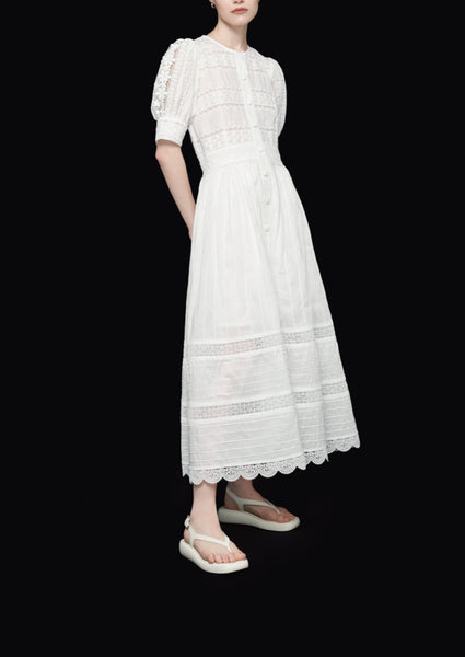 Over The Moon Dress- WHITE main image 1