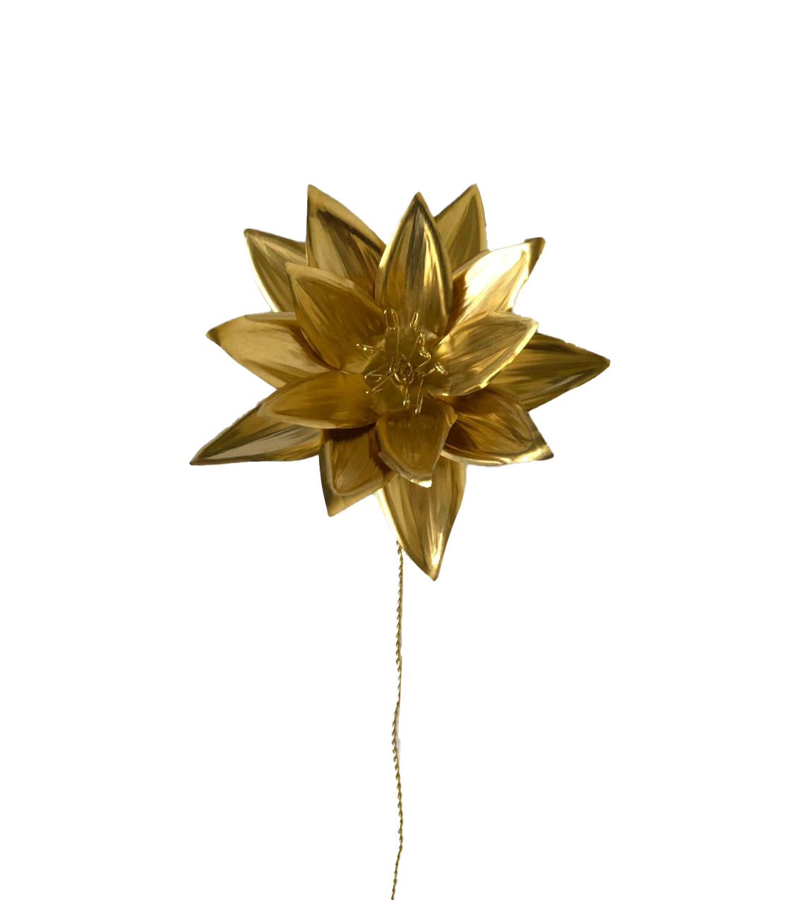 Water Lily Brass Flower