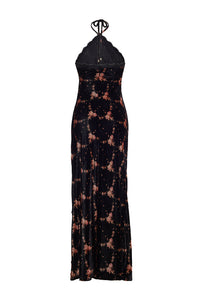June Dress in Trellis Black