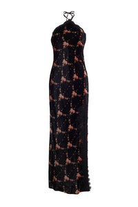 June Dress in Trellis Black
