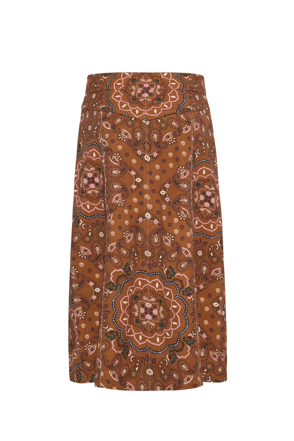 Juniper Midi Skirt in Bandana Camel