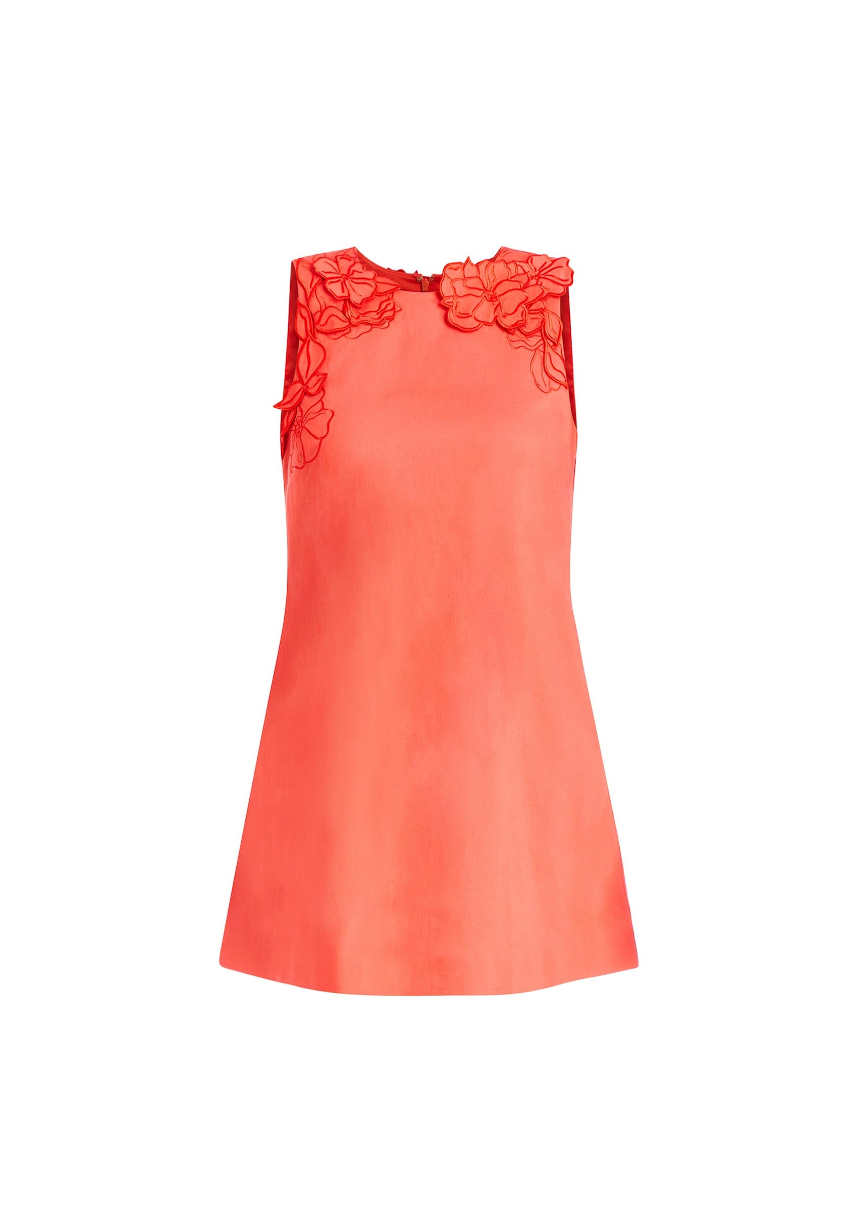 Juniper Shift Mini Dress in Calypso Coral