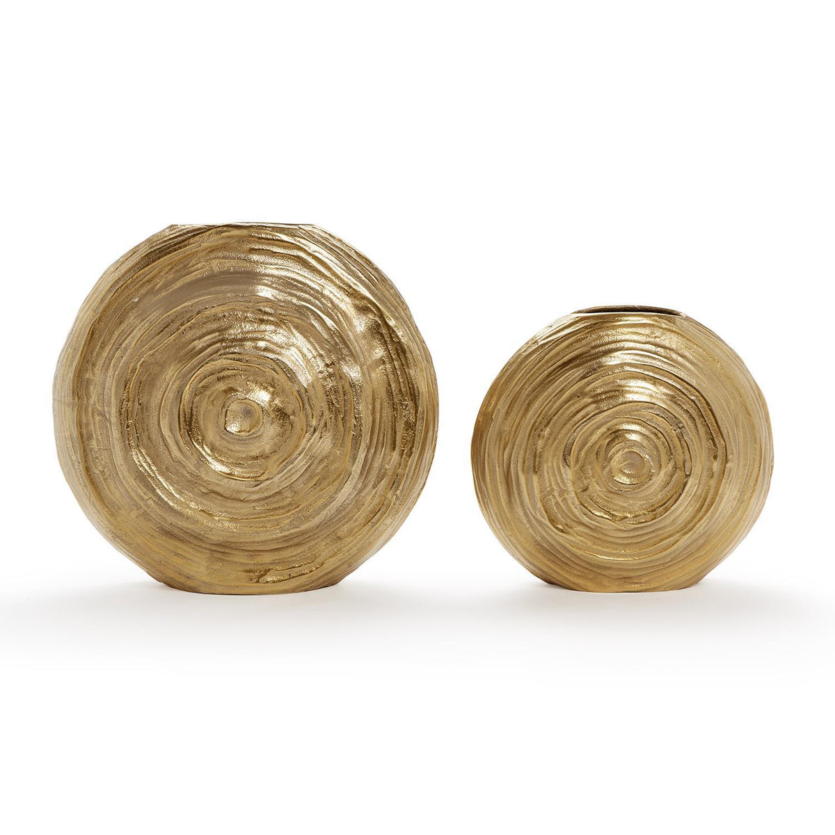 All Swirls Golden Vase, Set of 2