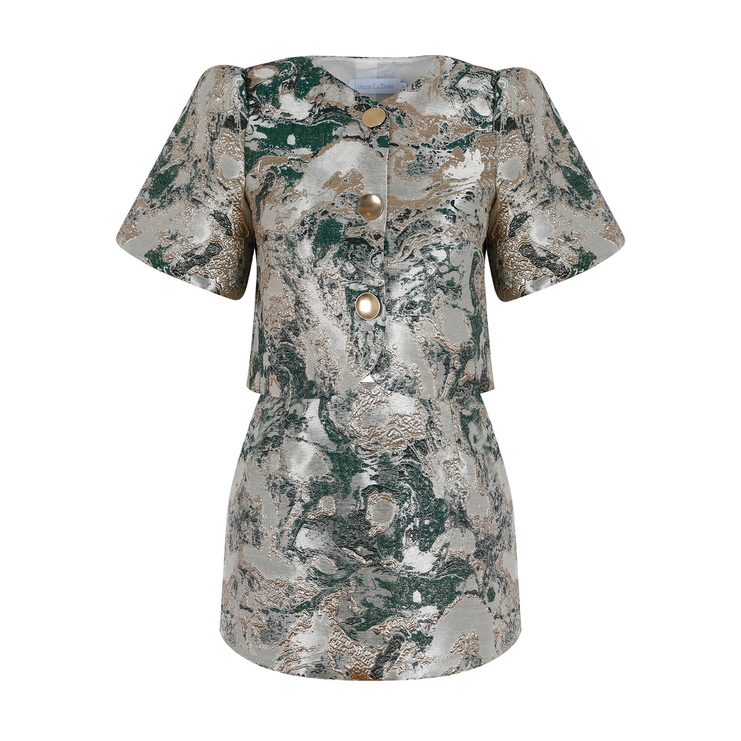 Emilia Set in Green & Beige