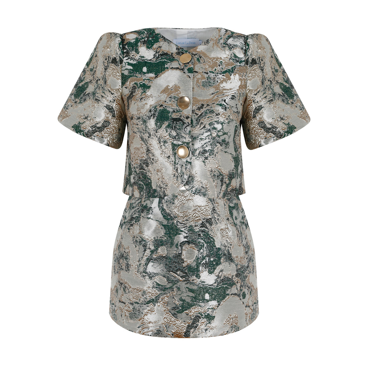 Emilia Set in Green & Beige