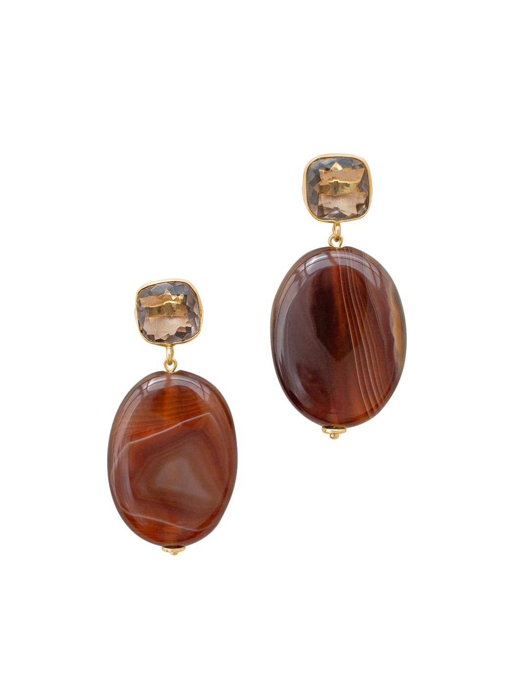 Katherine Earrings in Brown