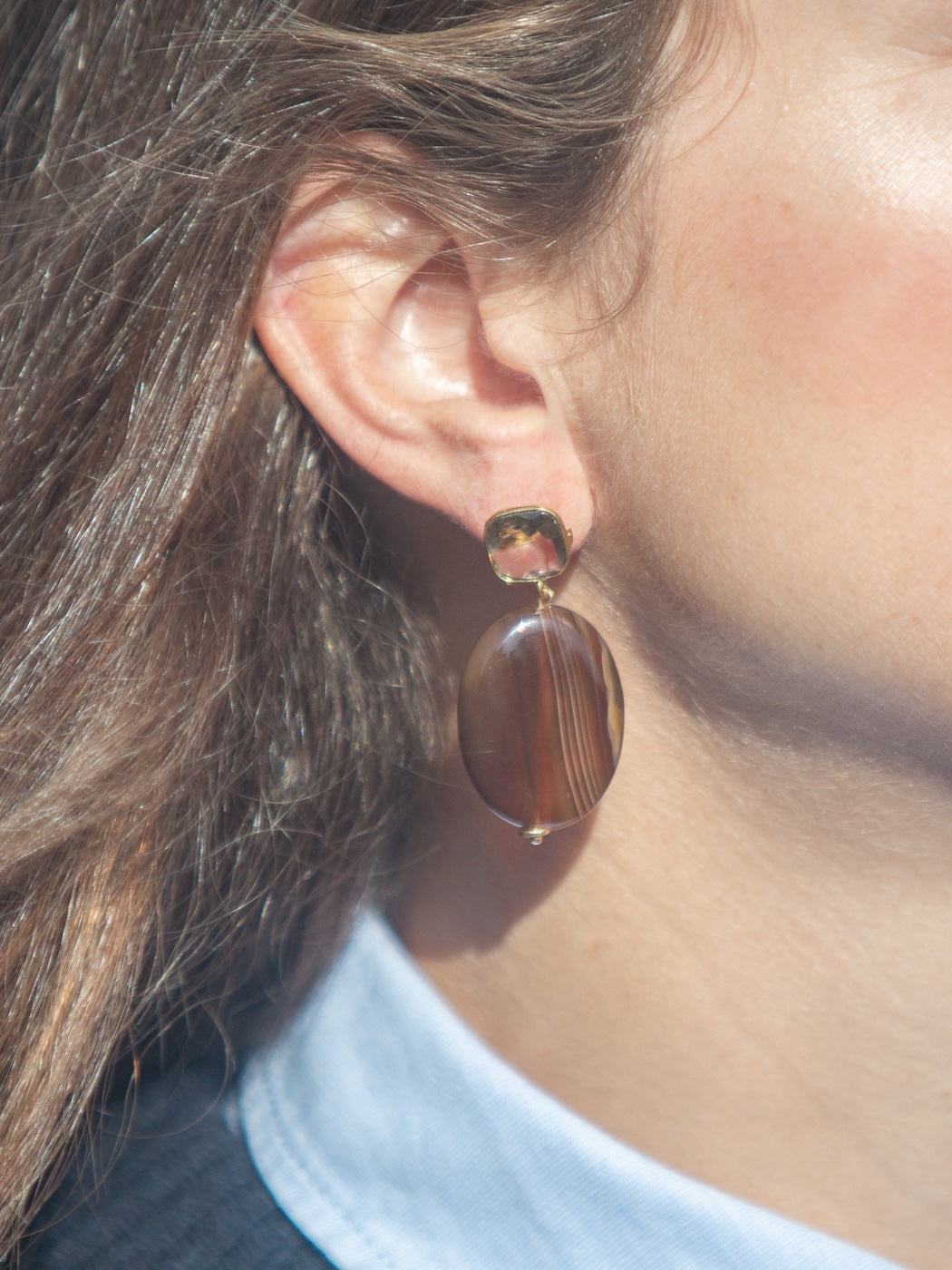 Katherine Earrings in Brown