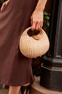 Ines Wicker Straw Basket Bag