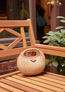 Ines Wicker Straw Basket Bag