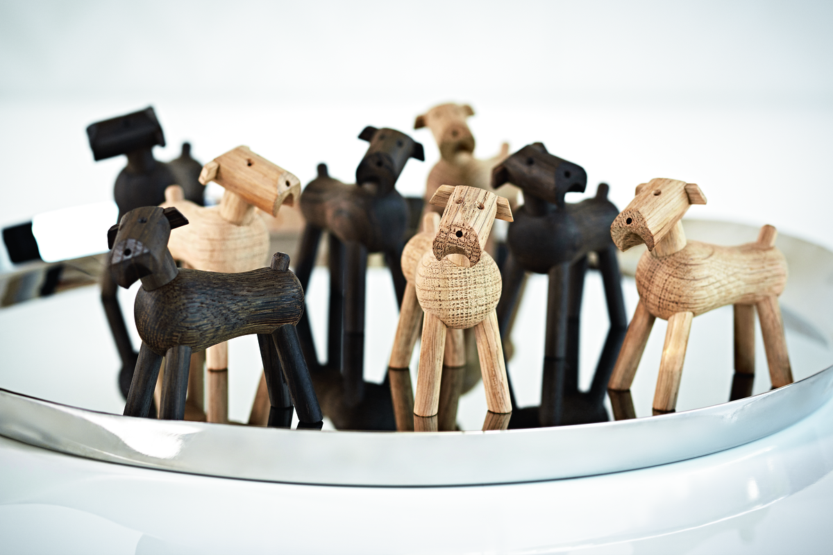 Front view of Tim Oak showcasing untreated oak and movable head with a white background