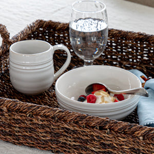 Bilbao Place Setting in Whitewash, Set of 4
