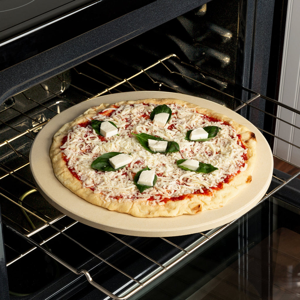 Cordierite Round Pizza Stone 16" in Beige