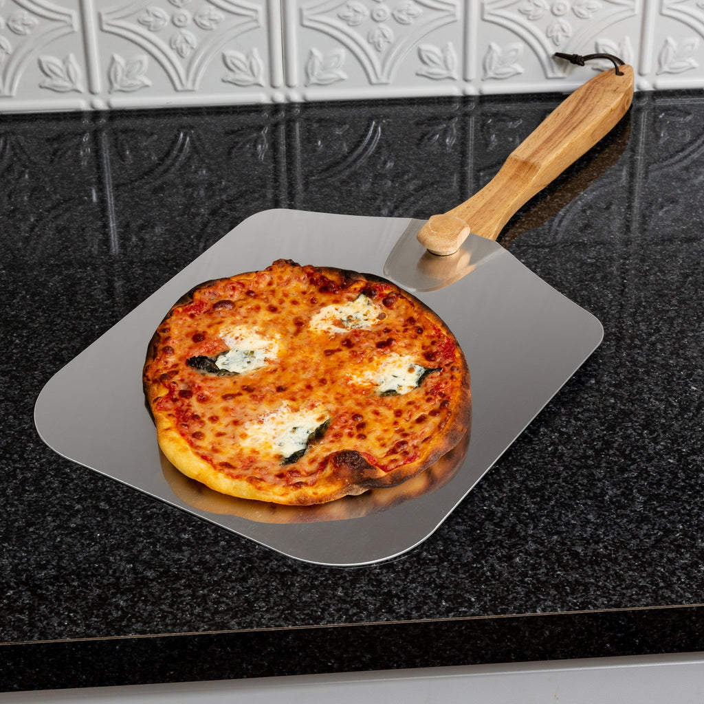 Aluminum Pizza Peel with Folding Handle 12" x 14" in Silver