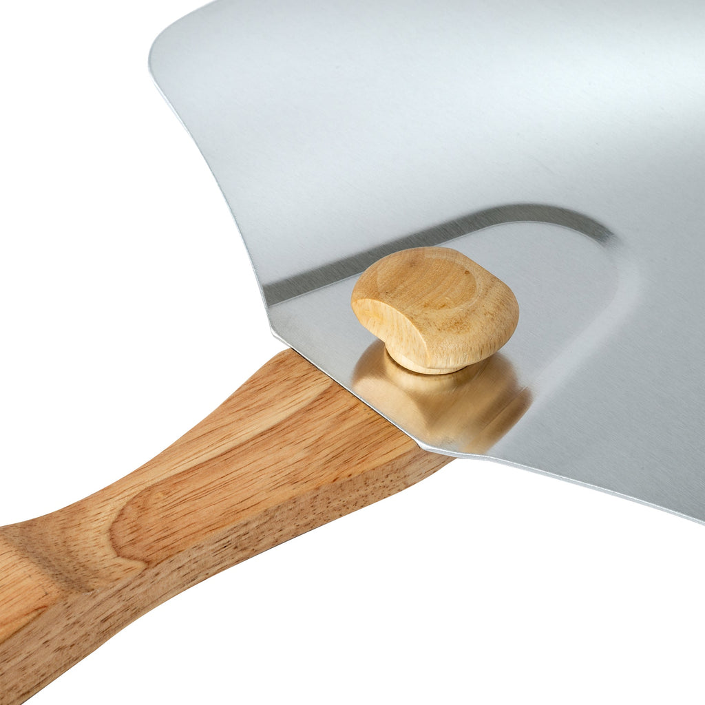 Aluminum Pizza Peel with Folding Handle 12" x 14" in Silver
