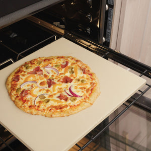 Cordierite Rectangle Pizza Stone in Beige