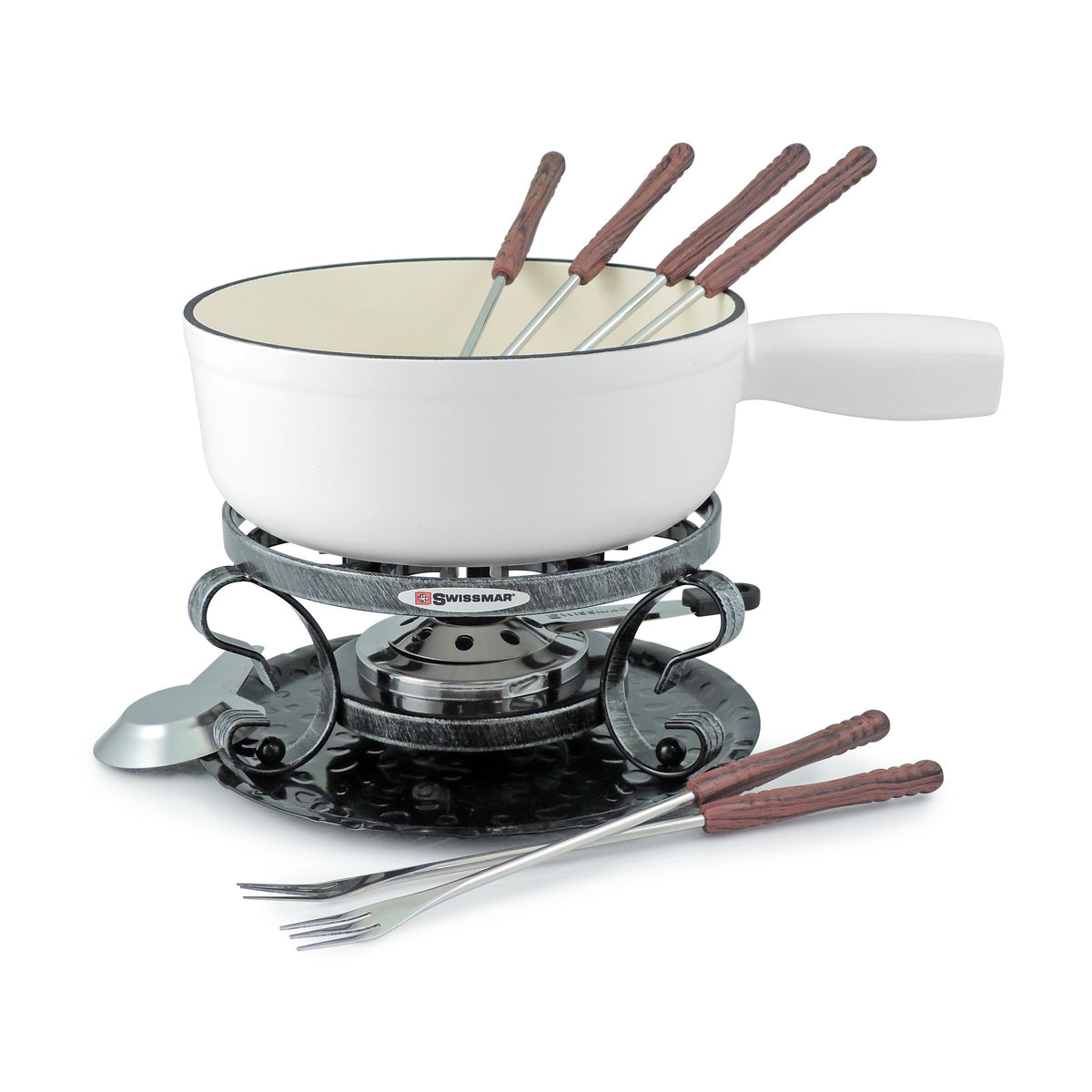Cast Iron Fondue Set | Lugano | Matte White