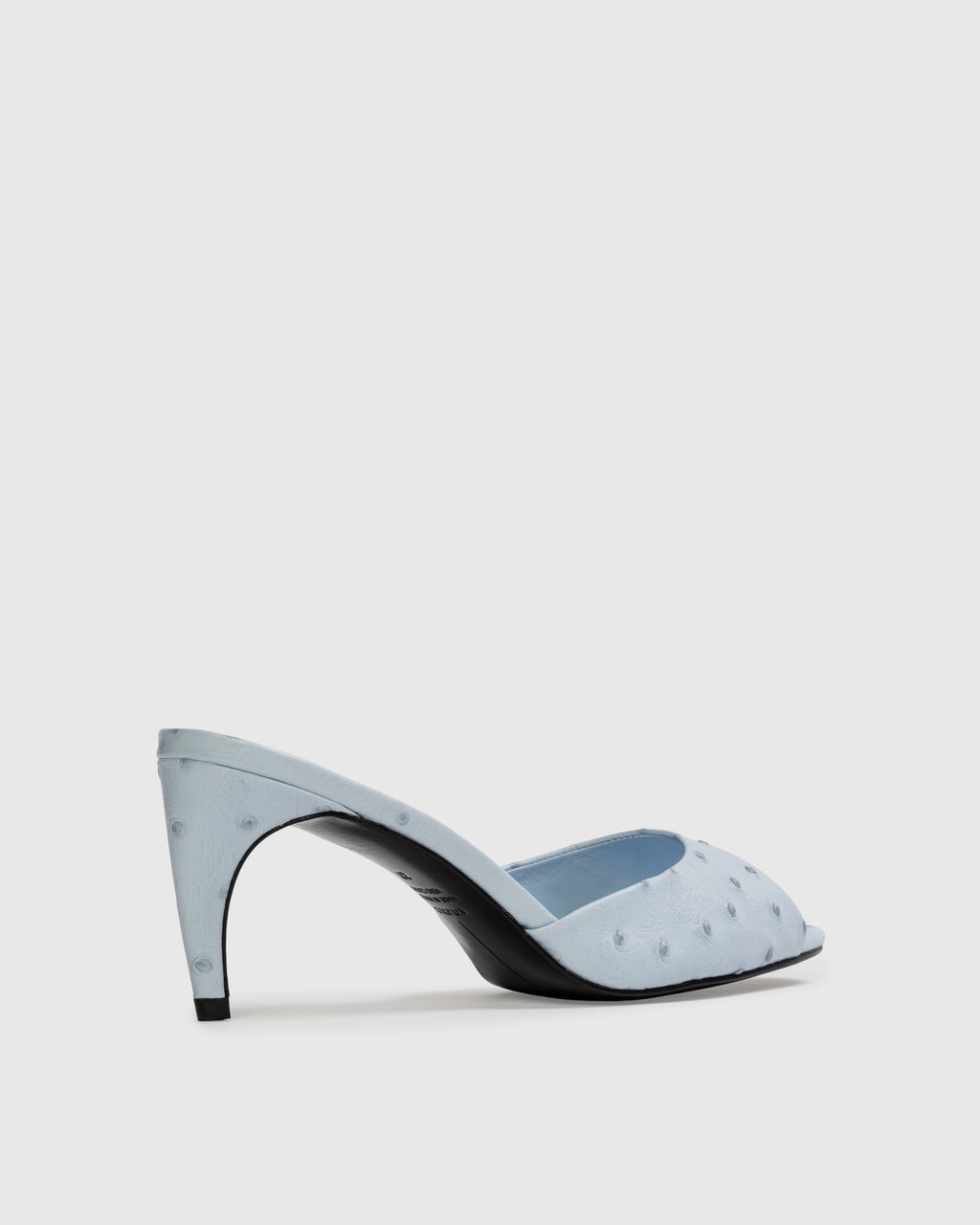 Jazz 70 Mule in Sky Ostrich Leather