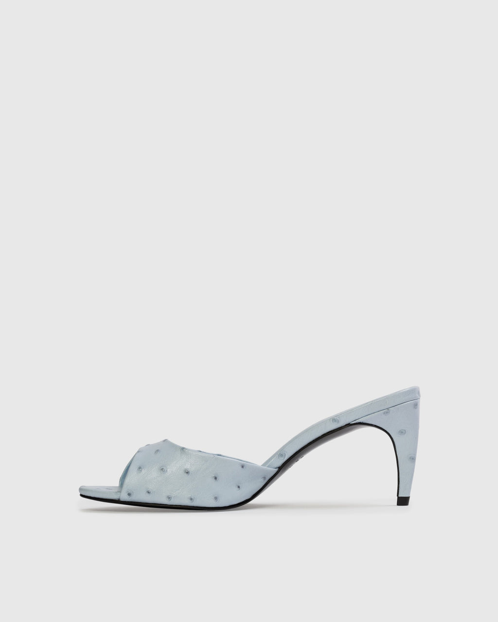 Jazz 70 Mule in Sky Ostrich Leather
