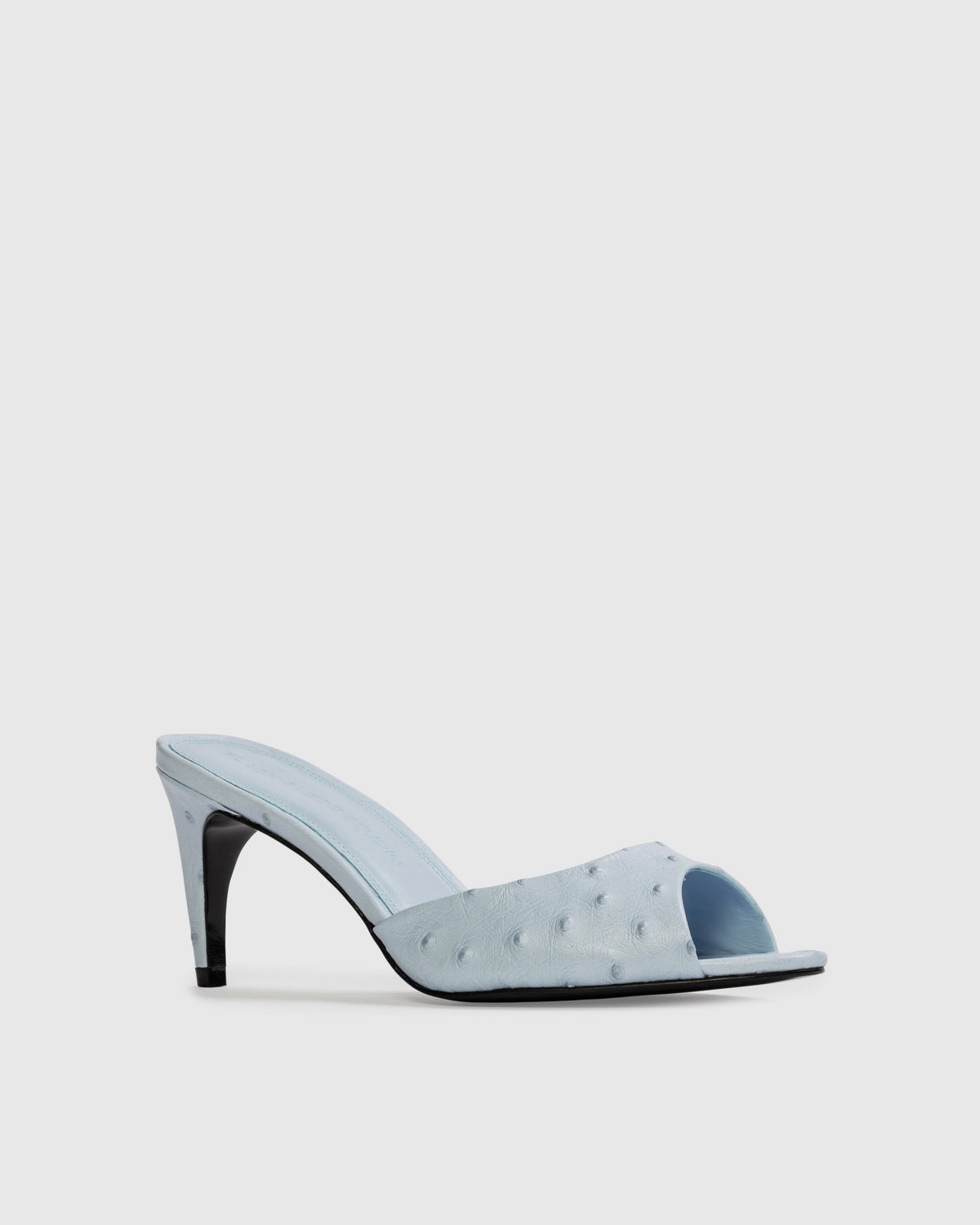 Jazz 70 Mule in Sky Ostrich Leather