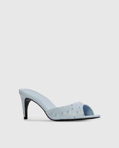 Jazz 70 Mule in Sky Ostrich Leather