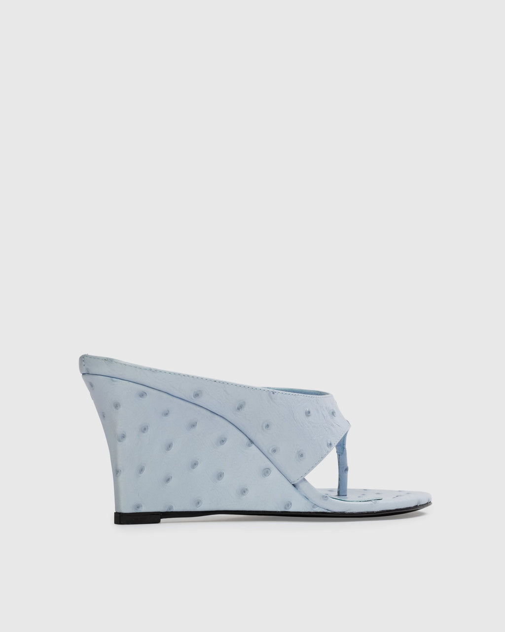 Mac 70 Mule in Sky Ostrich Leather