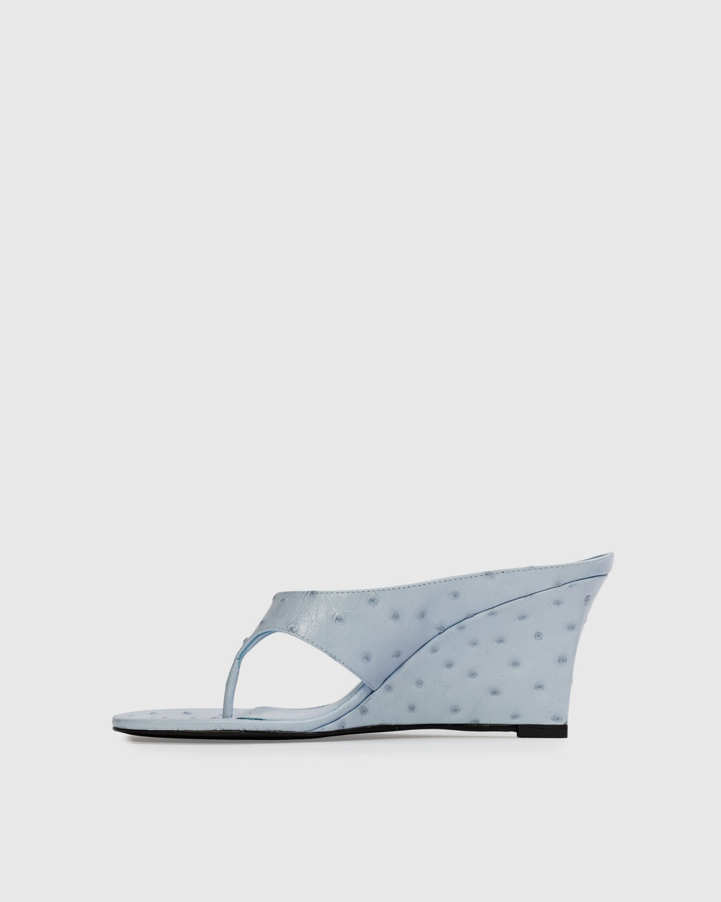 Mac 70 Mule in Sky Ostrich Leather