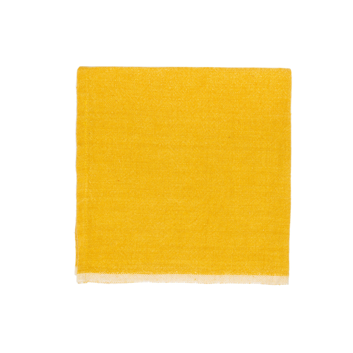 Chunky Linen Napkins in Mustard, Set of 4