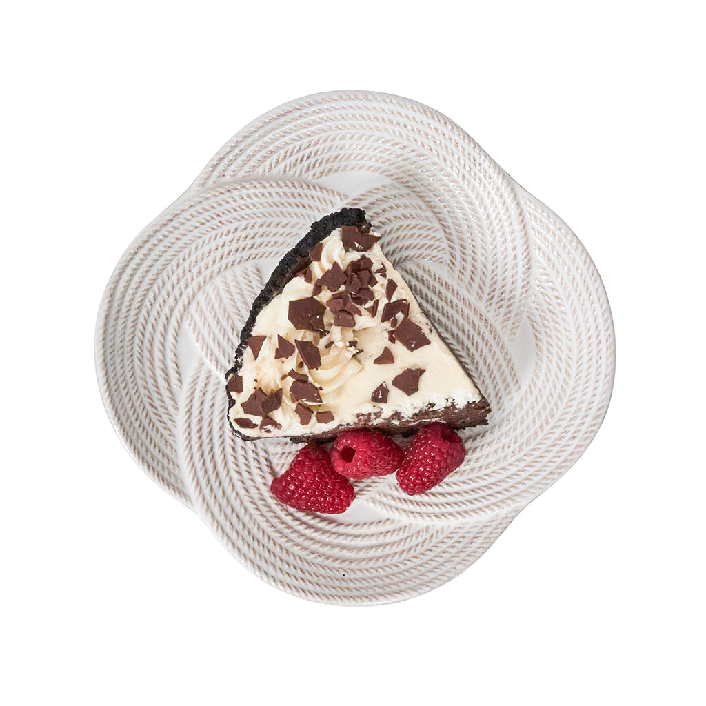 Le Panier Mystic Knot Dessert/Salad Plate in Whitewash