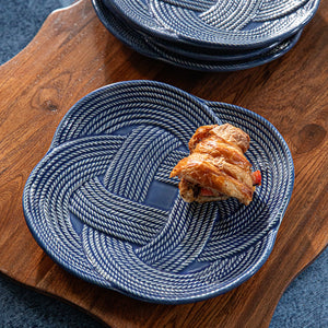 Le Panier Mystic Knot Dessert/Salad Plate in Denim