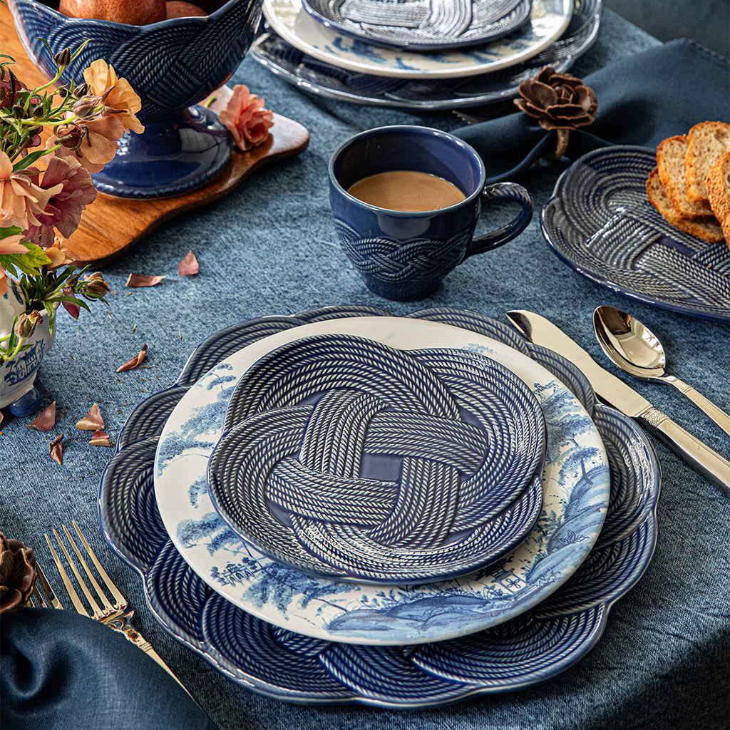 Le Panier Mystic Knot Dessert/Salad Plate in Denim