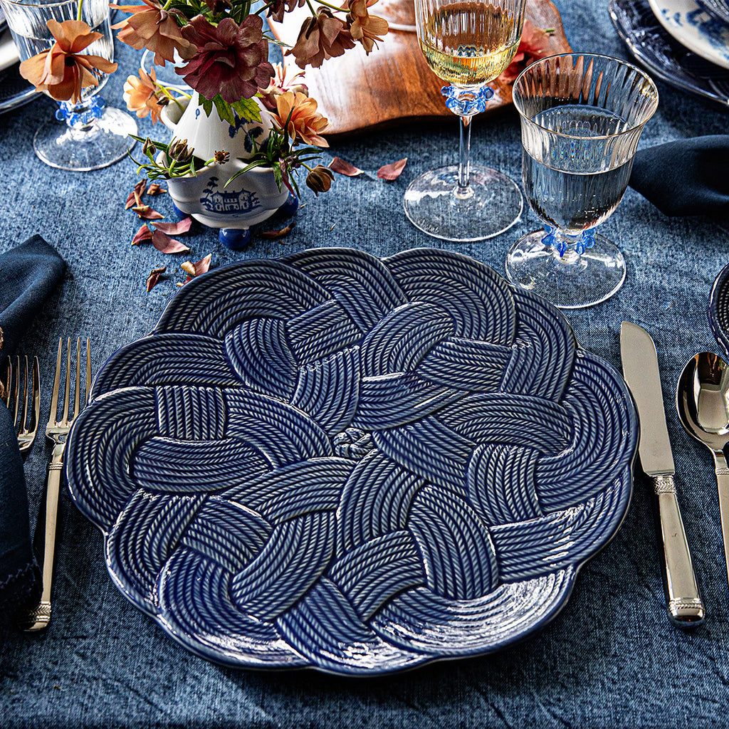 Le Panier Mystic Knot Charger/Platter in Denim