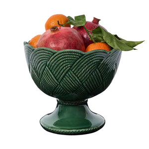 Le Panier Mystic Knot Footed Bowl in Basil