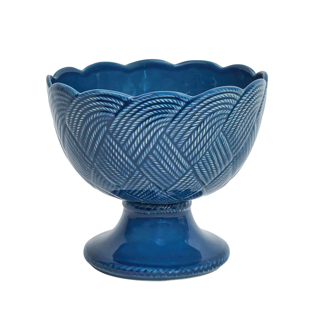 Le Panier Mystic Knot Footed Bowl in Denim