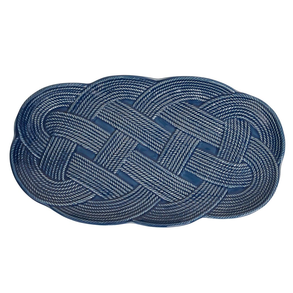 Le Panier Mystic Knot 15" Hostess Tray in Denim
