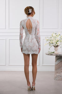 The Kiara Dress in White Chantilly Lace