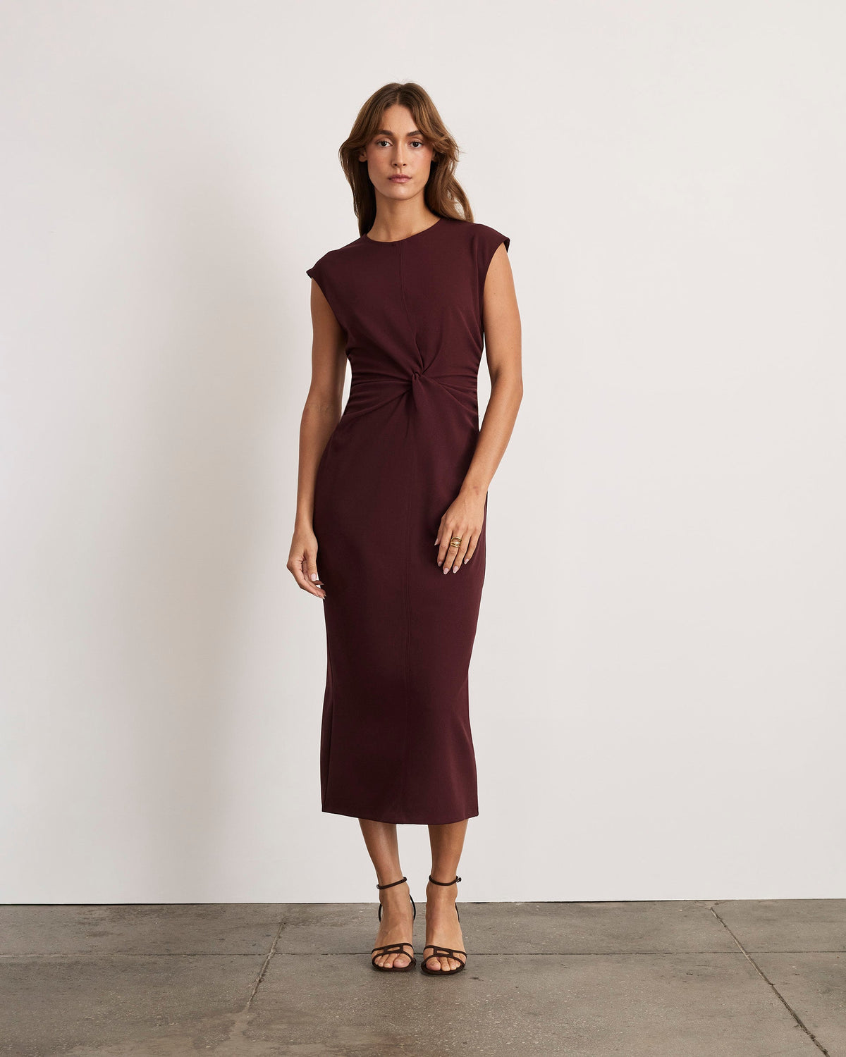 Kimberly Dress in Deep Plum