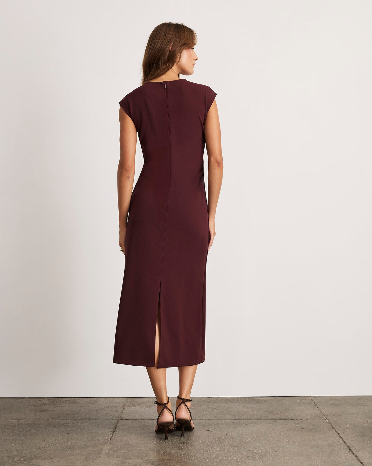 Kimberly Dress in Deep Plum